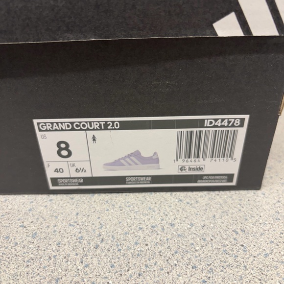 New Adidas Vl Court 2.0 Cloudfoam comfort Purple /White size 8 Women’s - Picture 9 of 9